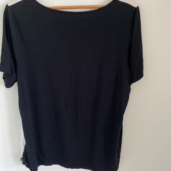 REITMANS GRAPHIC T-SHIRT TOP SHORT SLEEVES BLACK PLUS SIZE 1X - Picture 2 of 5